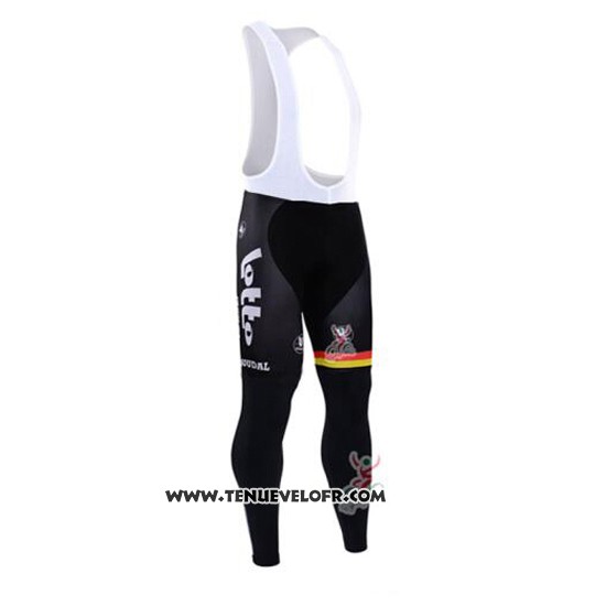 2016 Maillot Ciclismo Lotto Fix All Blanc et Bleu Manches Longues et Cuissard